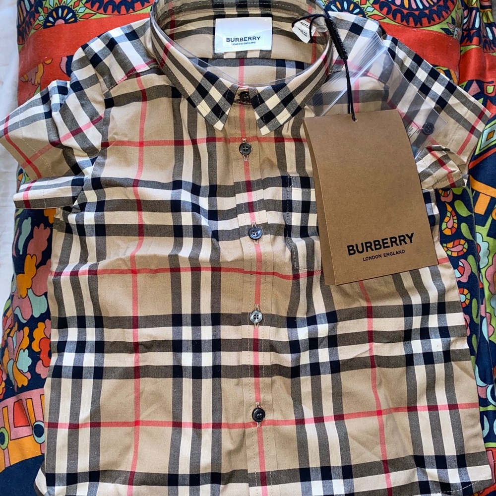 Burberry button down shirt